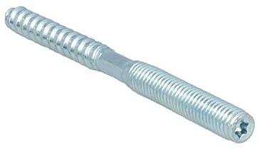 tecuro Stockschraube mit Holz- und ISO-Gewinde M10 x 180 mm, verzinkt - 10 Stück