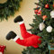 Suszian Gambe di Babbo Natale Gambe di Babbo Natale farcite Ornamento per Decorazioni per la Porta d'ingresso dell'albero di Natale, Decorazioni per Interni da Esterni, 38 * 21 cm * 16 cm, Tessuto