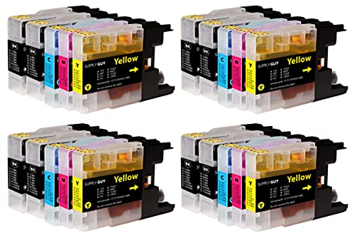 Supply Guy 20 Druckerpatronen kompatibel mit Brother LC-1240 LC-1220 für DCP-J525W DCP-J725DW DCP-J925DW MFC-J430 Series MFC-J5910DW MFC-J625DW MFC-J6510DW MFC-J6710DW MFC-J6910DW