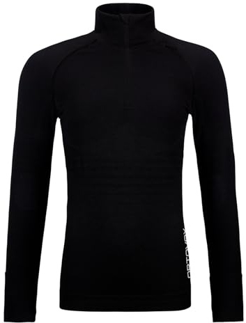 ORTOVOX Damen 230 Competition Zip Neck W Sweatshirt mit Reißverschluss, Schwarz (Black Raven), XL