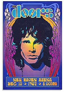 GNKIO The Doors Retro Style Conc Poster Poster Dekorative Malerei Leinwand Wandkunst Wohnzimmer Poster Schlafzimmer Malerei 12x18inch(30x45cm)