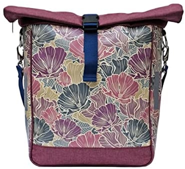 Ikuri Fahrradtasche für Gepäckträger Satteltasche Einzeltasche Packtasche, abnehmbar, mit Tragegurt zum Umhängen, aus Plane, Unisex, Wasserdicht - Modell Veranillo