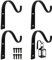 2PCS Small Hanging Basket Brackets Outdoor Wrought Iron Wall Hanging Hooks Wall Hanging Bracket Plant Hooks Hanging Plant Hook Plant Brackets for Hanging Baskets Bird Feeders Wind Chime Lanterns