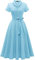 Wedtrend Freizeitkleider 50er Jahre Kleider Damen Festlich Abendkleid Damen 50er Jahre Outfit Damen Elkegant Vintage Cocktailkleid WTP30001 Blue S