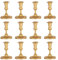 Sziqiqi Kerzenständer Stabkerzenhalter Gold für Hochzeitstisch Deko - 12 Stück Kerzenhalter Dekorative kerzenleuchter für Kamin Mantel Wohnzimmer Tischdeko