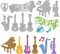 GLOBLELAND Musikinstrument Klavier Gitarre Stanzformen Für Musikliebhaber Westliche Instrumente Prägeschablonen Vorlage Für Dekorative