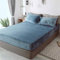 Michorinee Warme Fleece Spannbettlaken 180x200cm Cashmere Touch Kuschelig Flauschig Plüsch Flanell Bettlaken Spannbetttuch für Boxspringbett Topper Matratze bis 30 cm Hohe Petrol Blau