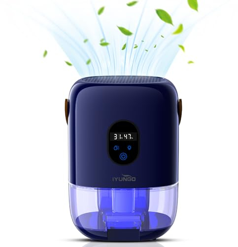 Luftentfeuchter Elektrischer, 1000ml Entfeuchter Leise Tragbarer Mini Raumentfeuchter Automatischer Gegen Feuchtigkeit Dehumidifier für Büro, Schlafzimmer, Badezimme, RV (Farbige Nachtlicht)