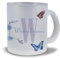 Kiwistar Tasse satiniert Glas - Schmetterling - individuell personalisiert mit Wunschtext bedruckt - Texttasse selbst gestalten - Tassen selber personalisieren - Spruch - Geschenk - Motivtasse