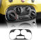 KUNGKIC Per Fiat 500 2008-2023 Abarth 595 2012-2023 Car Central Control AC Panel Pannello di controllo in fibra di carbonio Sticker Decorativi Accessori interni regalo, Nero, stile A