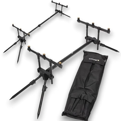 NGT Quickfish Pod MK2-I – 3 Rutenhalter, voll verstellbar, Karpfenrute mit Tasche