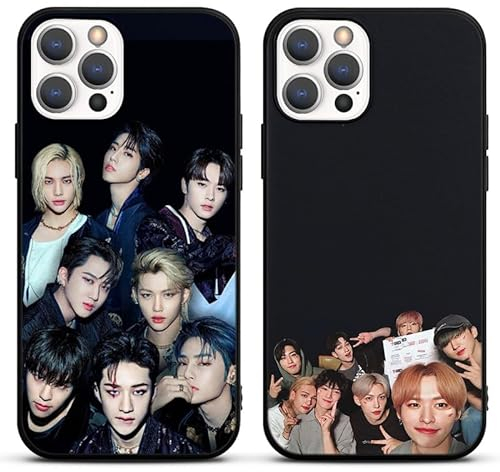 [2 Stück] Stray Kids Handyhülle mit Samsung Galaxy A34 5G Hülle 6.6, Kpop Start für Mädchen Frauen Silikon TPU Stoßfest Case Design Muster Schutzhülle für Skz Fans für Samsung Galaxy A34 Hüllen,02