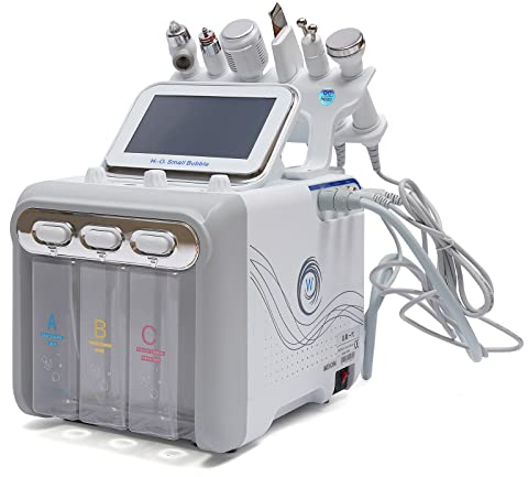TESUGN 6 in 1 Wasser Wasserstoff Sauerstoff Schönheit Maschine Hautpflege Maschine, Gesichtspflege Tiefenreinigung Peeling Hydro Dermabrasion Jet Peel Professionel Haut Verjüngung Klein Blase Gerät
