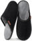 VeraCosy Herren Kord Scuff Hausschuhe Weich Bequem Memory-Schaum Rutschfest Innen Pantoffeln Schwarz,46-47 EU