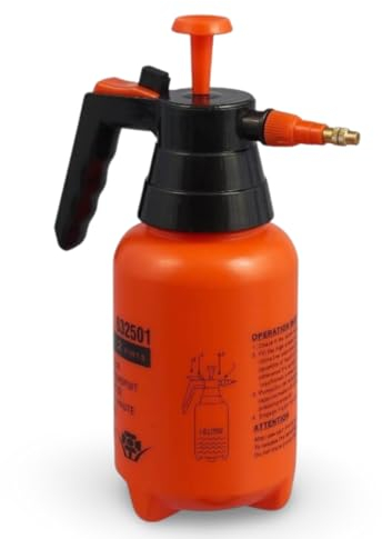 Pulverizador a Presión 1 Litro para Jardín, Piscina y Agricultura – Boquilla de Cobre, Varilla Neumática de Acero Inoxidable, Ideal para Cuidado de Las Plantas, Fertilizantes y Pesticidas (632501)