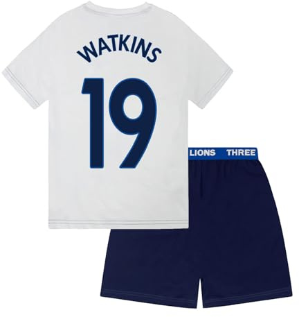 England Three Lions Boys Watkins 19 Short Pyjamas 6-7 Years