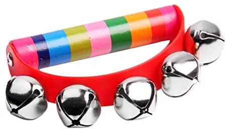 Baby Handbell Tamburin Handbell Musikinstrument Rhythmus schütteln kleine Jingle Bell Spielzeug Tool Baby Kind Kind Frühes Bildend