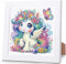 luckyarina Einhorn Diamond Painting Kinder mit Rahmen- Tiere Diamant Painting Bilder kinder, Diamant Malerei Kinder für 8 9 10 11 Jahre 18X18CM