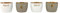 Windlicht Madras 4er Set XS mit X-Mas Motiven, weiß Sandstone Eisen Höhe 4,5cm