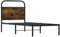 vidaXL Bettgestell ohne Matratze 75x190 cm Räuchereiche Holzwerkstoff, Bettrahmen, Bett, Einzelbettrahmen, Schlafzimmermöbel, Einzelbett