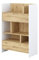 Friderik Bed Concept BC-26 Bücherregal für Schrankbett, Modernes Regal, minimalistisches Regal, 138x92x46 cm (Weiß/Artisan-Eiche)