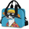 Reusable Lunch Box for Men/Women Funny Dog Insulated Tote Bag Leakproof Lunchbox with Pocket for Work Office Picnic Beach Freezable Lunch Cooler Bag with Adjustable Shoulder Strap