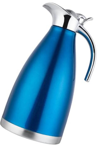 Warmhm Bouteille En Acier Inoxydable Sous Vide 2 l Bleue Pot Isolant Thermique Pour Café Et Thé Usage Quotidien Bouteille Élégante Anti-fuite Pratique