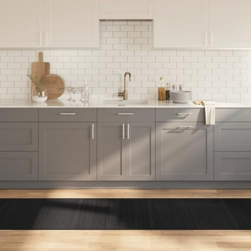 WKIEQACO Tapis rectangulaire en bambou pour maison et jardin Noir 70 x 500 cm