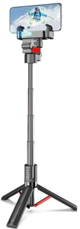 Fangxuee Auto Ai Face Tracking Selfie Stick Tripod 360 Auto Rotation Follow Gimbal Stabilizer with Remote for Live Selfie
