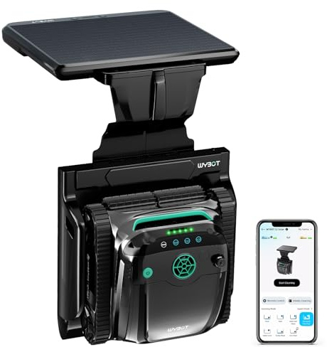 WYBOT S2 Solar Robot piscina senza fili per Piscine Integrate, Ricarica Solare, Ritorno e Carica Automatica, Fotocamera AI, Pulizia Programmata, Pulizia Precisa e Veloce (Grigio)