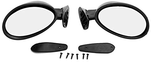 Universal Rearview Mirror Side Door Vintage Car Accessory Black ABS Glass Retro Design Enhances Safety Eliminates Blind Spots Fits Vintage Cars 1 Pair