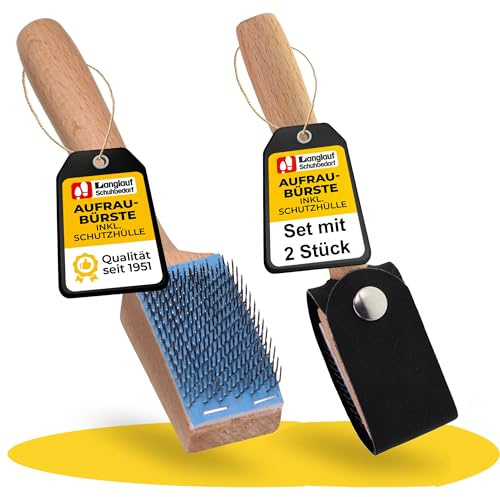Tanzschuhbürste Aufraubürste für Tanzschuhe mit Chromledersohle 2 Stück | Kratzbürste, Schuhsohlenbürste und Drahtbürste zum Aufrauen und Reinigen der Sohle für mehr Grip und Kontrolle für Ledersohle