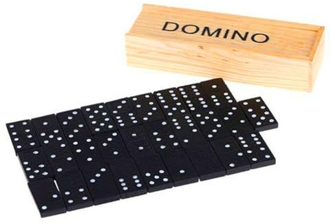 Dominoes Set für Erwachsene, Mexikanische Dominoes Zug Spiel Domiinoes Set – 28 Tiles Double Six Dominoees Set, User Friendly Professional Dominos Game Dot Domiinos Sets für Erwachsene, Familien und