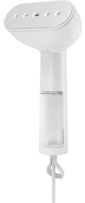 Steamery Dampfglätter Cirrus Core, 1350W, Dampfleistung 21g/Min, Aufheizzeit 15 Sekunden, Dry-Steam-Technologie, Aufhängeschlaufe, sichtbarer Wassertank, Tragbar, Weiß