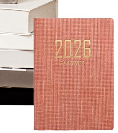 Agenda tascabile 2026 - Taccuino calendario formato A7 per la pianificazione giornaliera | Organizer compatto in carta con layout mensile, sezioni per il monitoraggio degli obiettivi, pagine per note