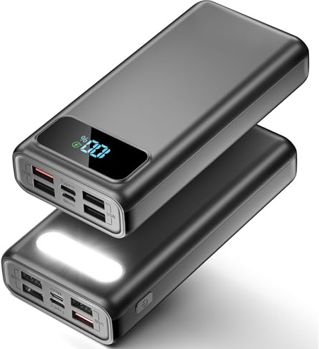 2026 56800mAh 35W Portable Charger, Power Bank Large Battery Pack, Fast Charging Phone Charger USB-C Input/Output, 6 Charging Ports