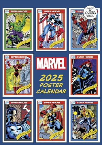 Pyramid – Marvel 2025 Posterkalender, 29,7x42cm, Superhelden-Filmkalender, je Monat ein Poster, nachhaltig nur mit Papierumschlag