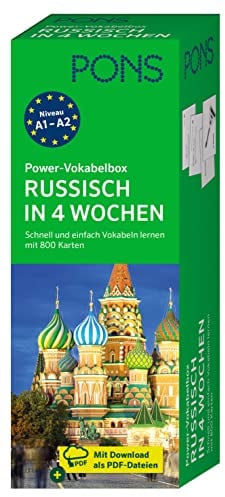 PONS Power-Vokabelbox Russisch in 4 Wochen: Schnell Russisch-Vokabeln lernen mit 800 Karten