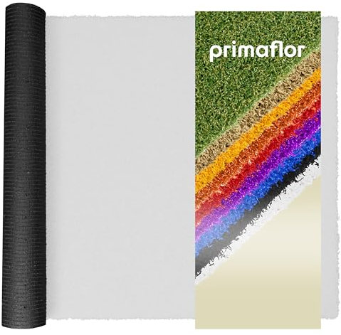 Tapis Gazon Artificiel Blanc FUN4YOU 2,00m x 1,00m - Moquette d'extérieur pour Balcon et Terrasse | Tapis Gazon synthétique | Résistant et Perméable