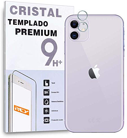 REY Protector de Pantalla Cámara Trasera de iPhone 11 - iPhone 12 - iPhone 12 Mini, Cristal Vidrio Templado Premium