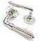 Jones & Grey Polished Nickel Finish Vintage Antique Regency Reeded Lever Door Handles on Rose