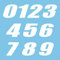Autodomy Motorrad Motocross Nummer 10 Stücke | Startnummer Aufkleber Sie widerstehen Regen und Sonne | Vinyl Number Stickers Weiß