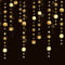 VIKSAUN 5 x 4M Sterne Runde Girlande Stern Papier Girlande Deko, Gold Stern Girlande, Stern Kreis Punkte Banner, Dekorationen Partyzubehör Set für Geburtstagsparty, Hochzeit, Weihnachten Party (Gold)