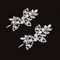 Uongeod Rhinestone Haarclips für die Braut (2 Stück) Blatt für die Hochzeit der Braut aus Kristall mit Perlen, Haarspangen aus Silber, Strass, elegante Haarschmuck für die Braut-Silber