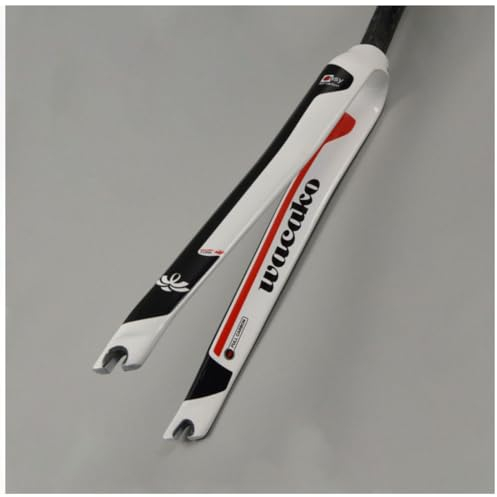 HIMALO 700C Forcella Rigida per Bici da Corsa T700 Carbonio Fibra Forcella Anteriore Freno C 28,6mm Senza Filettatura Tubo Dritto Forcella da Bicicletta QR 9x100mm Leggera (Color : Black)