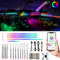 Innenraumbeleuchtung, Innenbeleuchtung Auto Lichtbänder 18 in 1 128 Bunte Acryl Faseroptikstreifen, Bar RGB universelle dekorationsatmosphäre, APP-Steuerung, ambientebeleuchtung für alle Autos