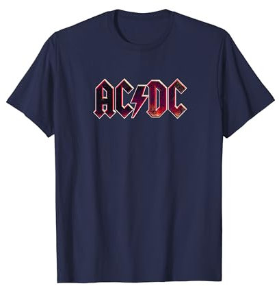 AC/DC Rock Music Band Raw Distressed Logo T-Shirt