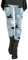 Osterhase Flasche Damen Leggings mit Halloween-Print, lässig, bequem, für den Urlaub, Workout, Sporthose Kette Rolle (Light Blue, L)
