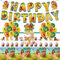 33PCS Lion Party Decorations Set - Birthday Supplies With Balloons, Cake Toppers, Happy Birthday Banner, and Tablecloth for Baby Shower