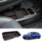 LUWU Compatible with Kia EV6 2021-2024 2025 Centre Console Organiser Storage Compartment EV6 2023 Storage Box with Drink Holder Lower Centre Console Organiser Storage Compartment EV6 Accessory (Red)